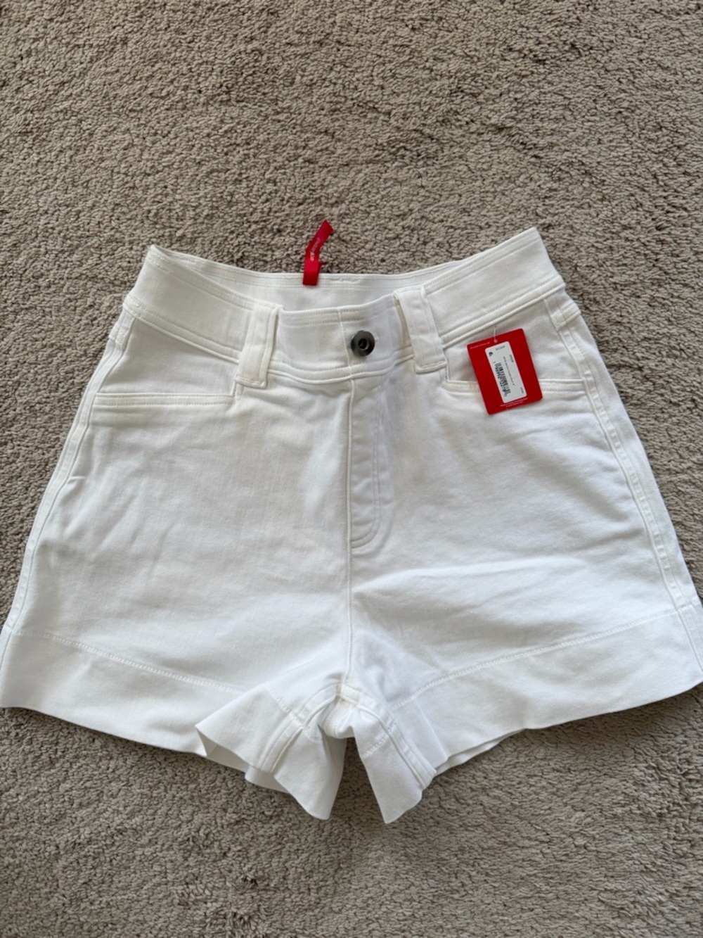 Spanx Women’s White High-Rise Shorts small